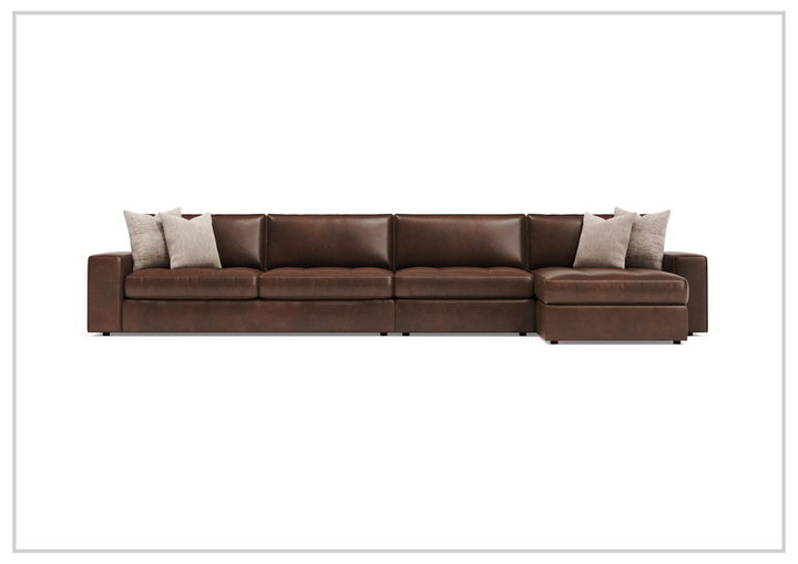 Bernhardt Nest Leather Modular Sectional With Chaise