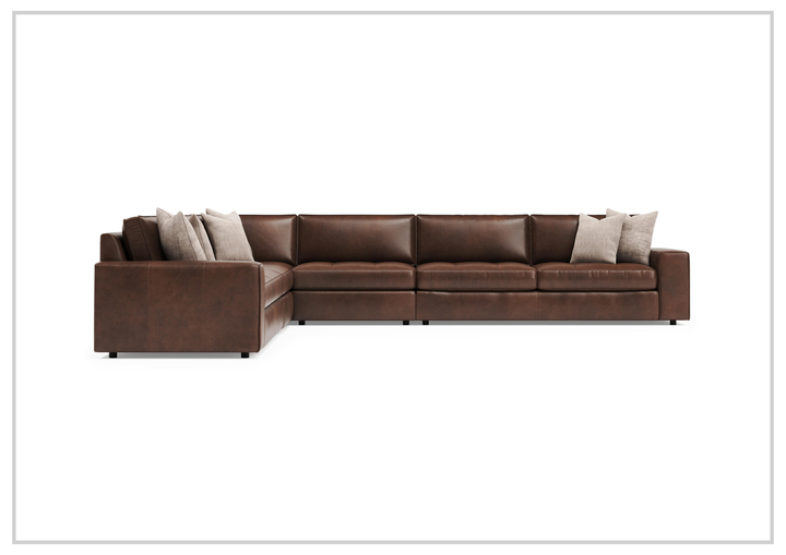 Bernhardt Nest Leather Sectional Sofa L-Shape Throw Pillow - SOFABED