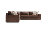 Bernhardt Nest Leather Sectional Sofa L-Shape Throw Pillow - SOFABED