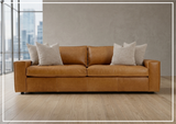Bernhardt Nest Leather Sofa with Modern Styling