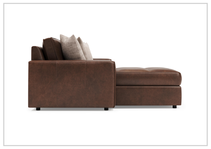 Bernhardt Nest Leather 2-Piece Sectional With Chaise Sofa - SOFABED