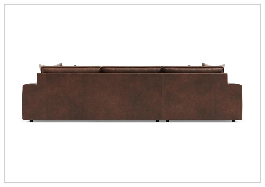 Bernhardt Nest Leather 2-Piece Sectional With Chaise Sofa - SOFABED