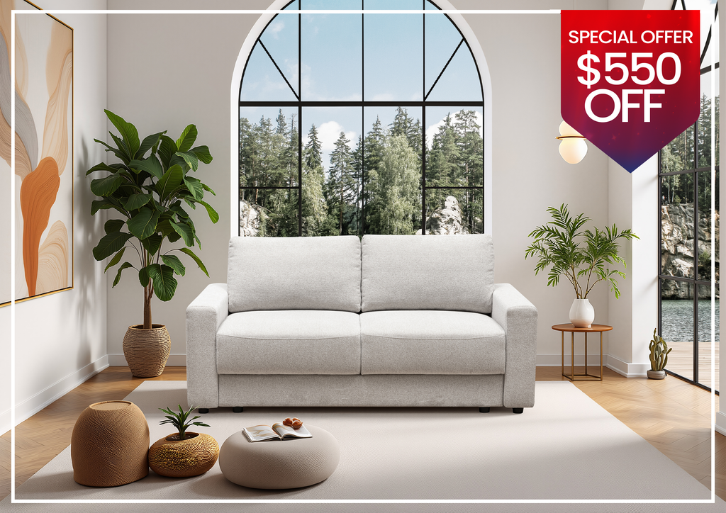 Klaussner Beltoni 2-Seater Sleeper Sofa with Easy Lift Mechanism
