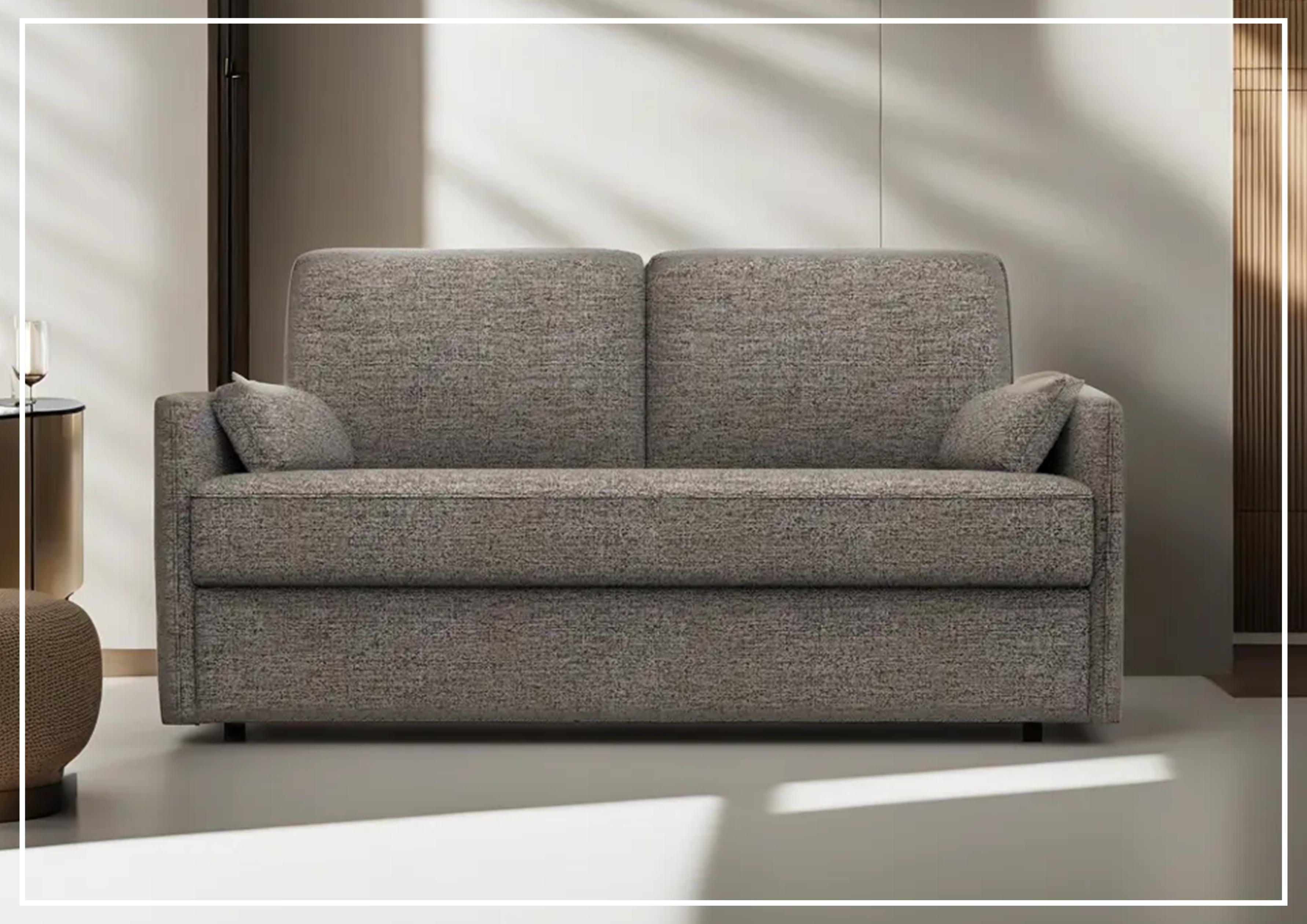 New York Sleek Sofa Sleeper with Memory Foam Mattress In Full Size – SOFABED