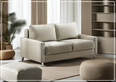 Nico Sleeper Sofa (King/Queen/Full XL/Cot) With Walnut or Chrome Leg Finish