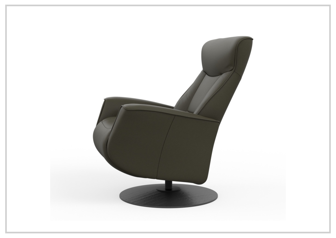 Fjords Oskar Leather Power Recliner Chair with Swivel Glider Base-Sofa Bed