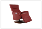 Fjords Oskar Leather Power Recliner Chair with Swivel Glider Base-Sofa Bed