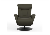 Fjords Oskar Leather Power Recliner Chair with Swivel Glider Base-Sofa Bed