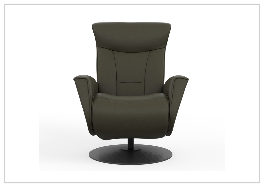 Fjords Oskar Leather Power Recliner Chair with Swivel Glider Base-Sofa Bed