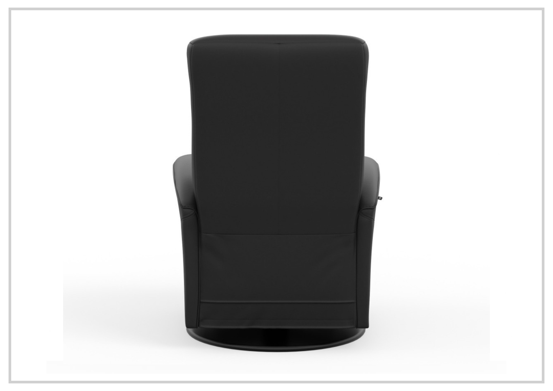 Fjords Oslo Leather Manual Recliner Glider Chair with Swivel Base-Sofabed