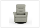 Fjords Oslo Leather Manual Recliner Glider Chair with Swivel Base-Sofabed