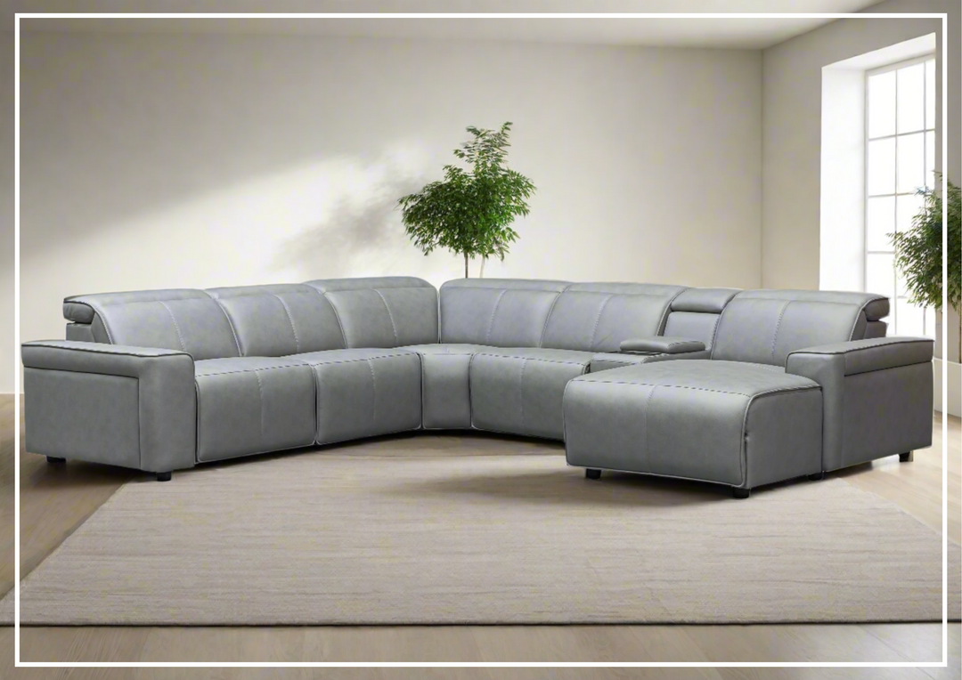 Klaussner Leonardo 6 Pieces Power Recliner Sectional Sofa