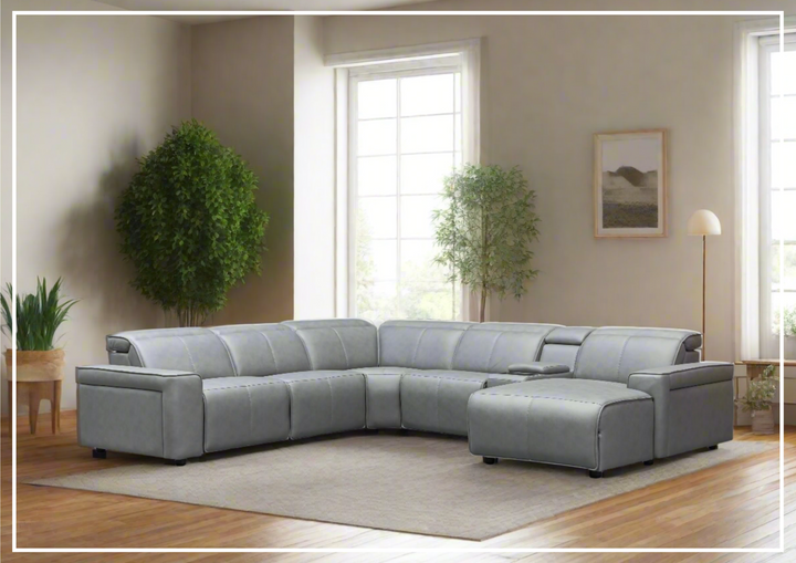 Klaussner Leonardo 6 Pieces Power Recliner Sectional Sofa