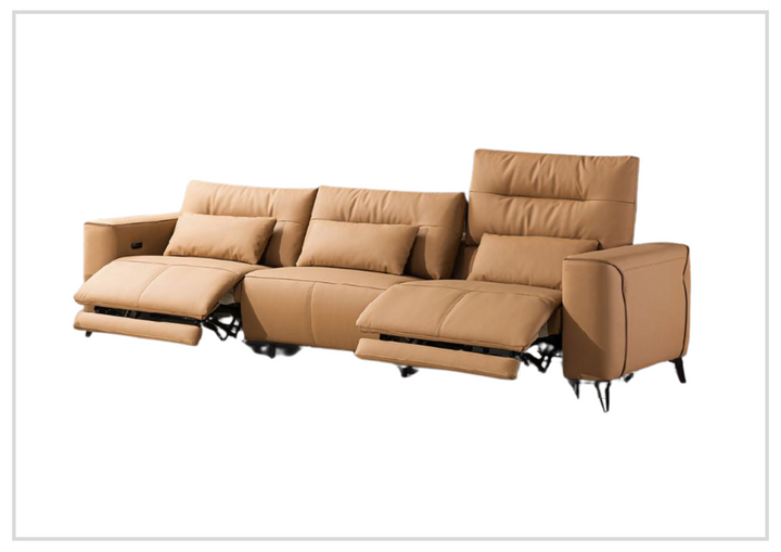 Klaussner Alessandro 3-Seater Leather Power Recliner Sofa with Extended Footrest
