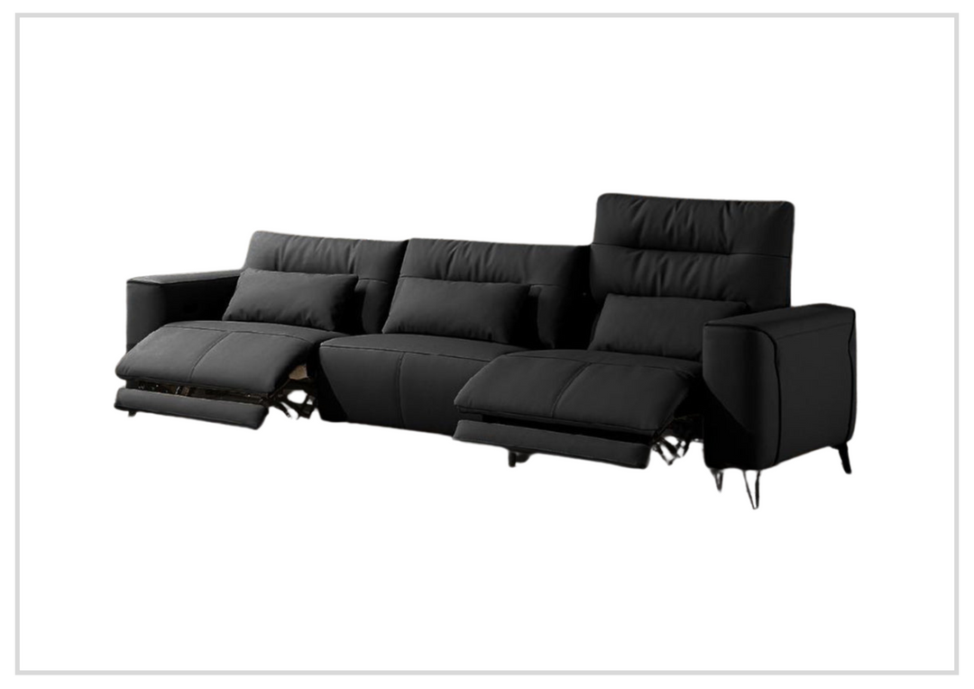 Klaussner Alessandro 3-Seater Leather Power Recliner Sofa with Extended Footrest