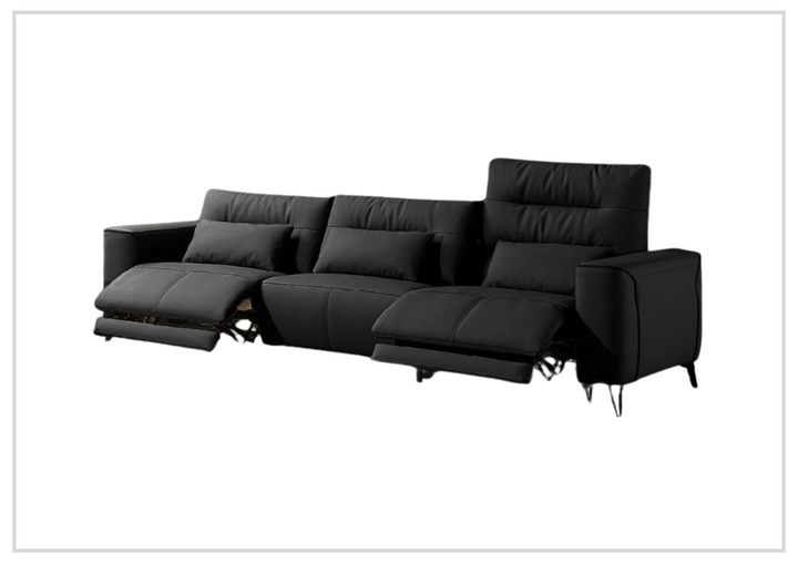 Klaussner Alessandro 3-Seater Leather Power Recliner Sofa with Extended Footrest