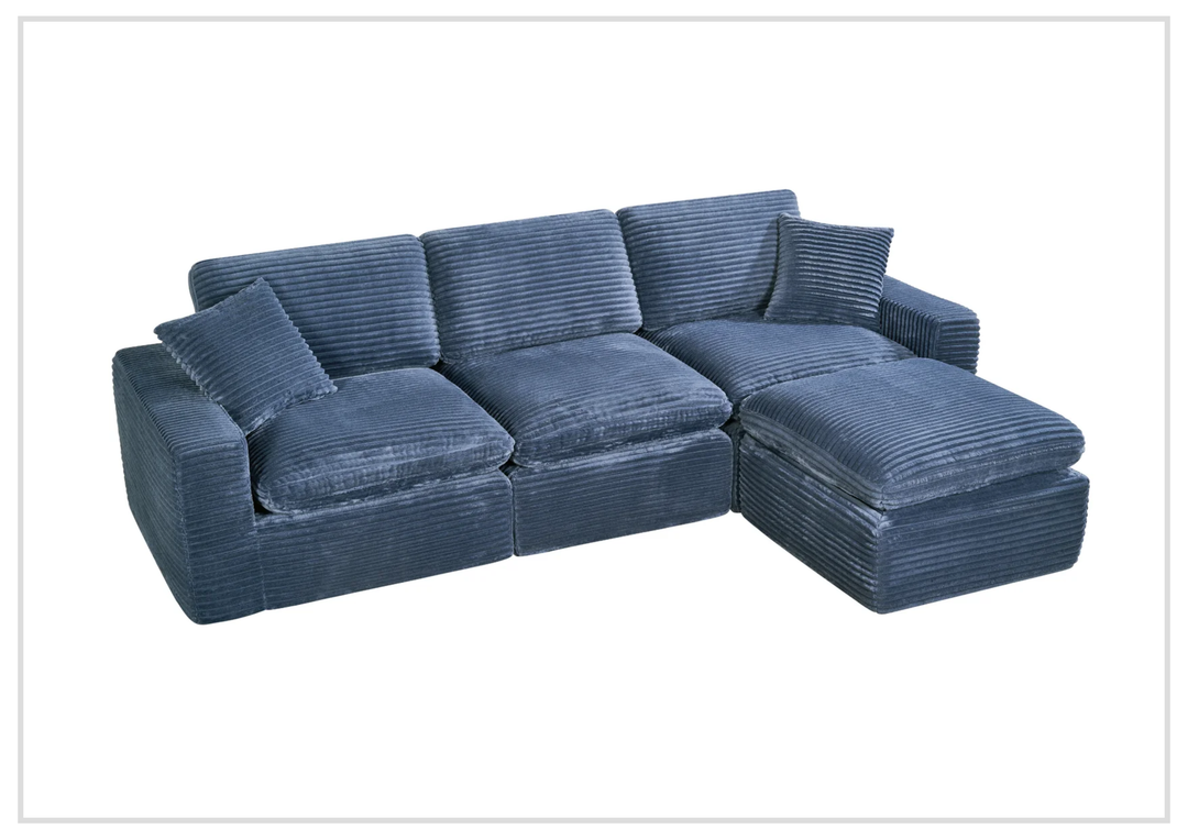 Klaussner Pacira Fabric 3-Seater Sofa With Matching Ottoman - SOFABED