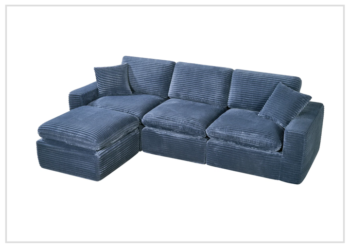 Klaussner Pacira Fabric 3-Seater Sofa With Matching Ottoman - SOFABED