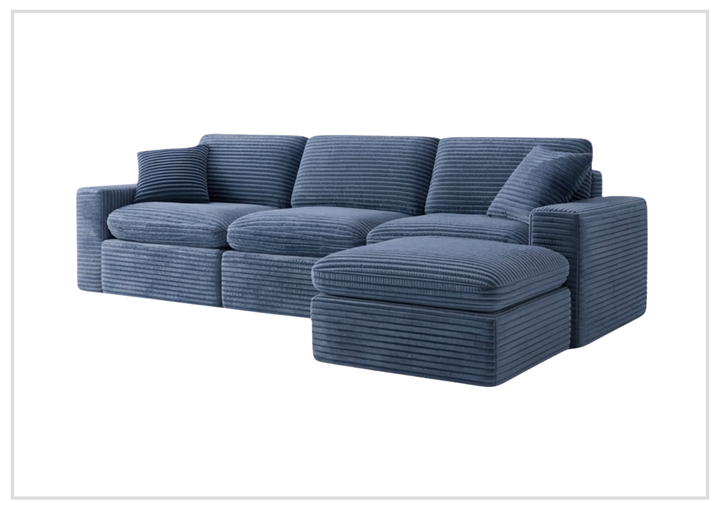 Klaussner Pacira Fabric 3-Seater Sofa With Matching Ottoman - SOFABED