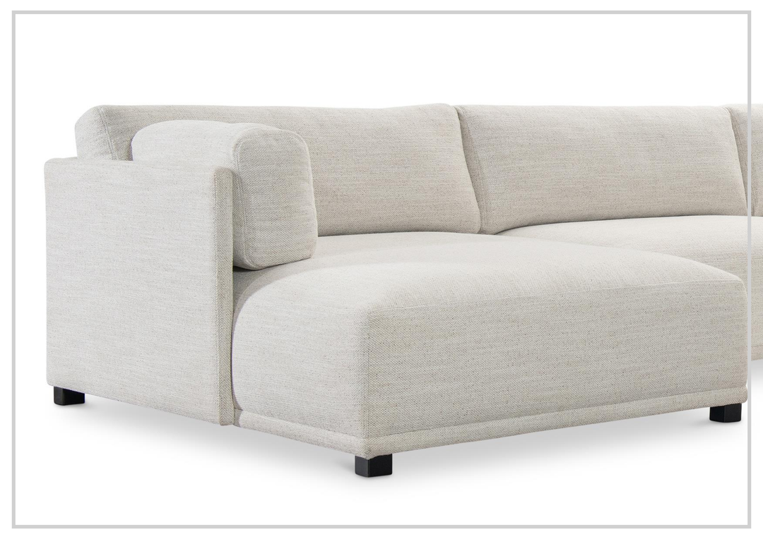 Bernhardt Parker Fabric Sectional With Chaise With Box-Edge Pillows - SOFABED