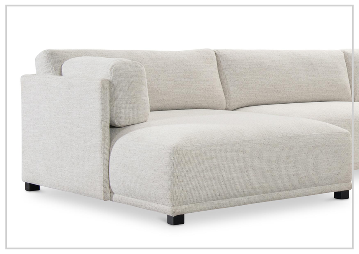 Bernhardt Parker Fabric Sectional With Chaise With Box-Edge Pillows - SOFABED