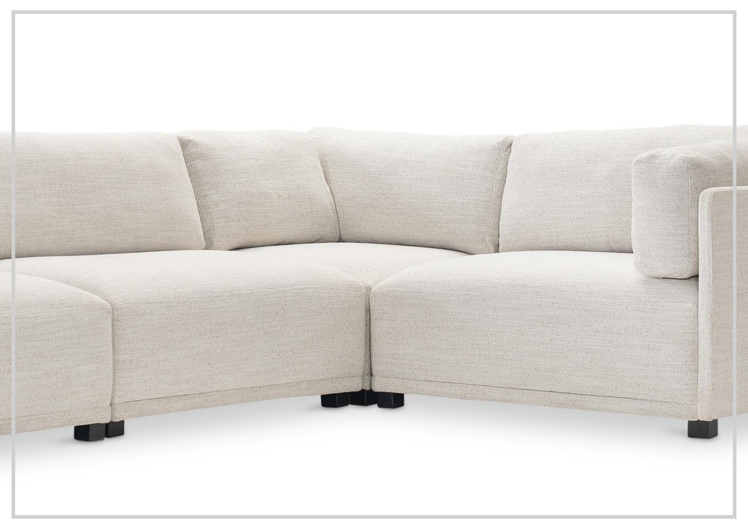 Bernhardt Parker Fabric Sectional With Chaise With Box-Edge Pillows - SOFABED
