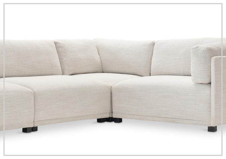 Bernhardt Parker Fabric Sectional With Chaise With Box-Edge Pillows - SOFABED