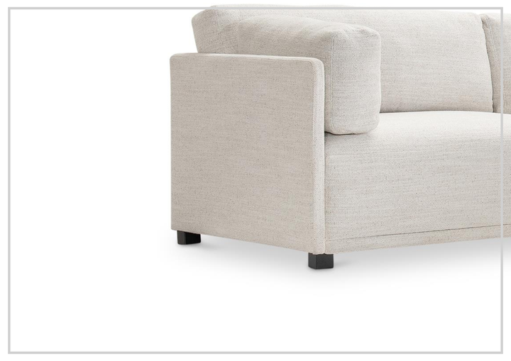 Bernhardt Parker Fabric Sectional With Chaise With Box-Edge Pillows - SOFABED