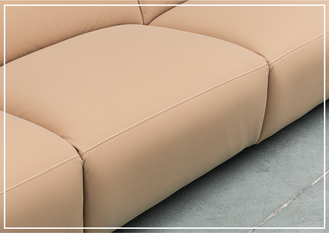 Klaussner Prestigio 3-Seater Top Grain Stone Wash Leather Reclining Sofa