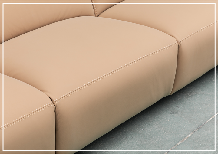 Klaussner Prestigio 3-Seater Top Grain Stone Wash Leather Reclining Sofa