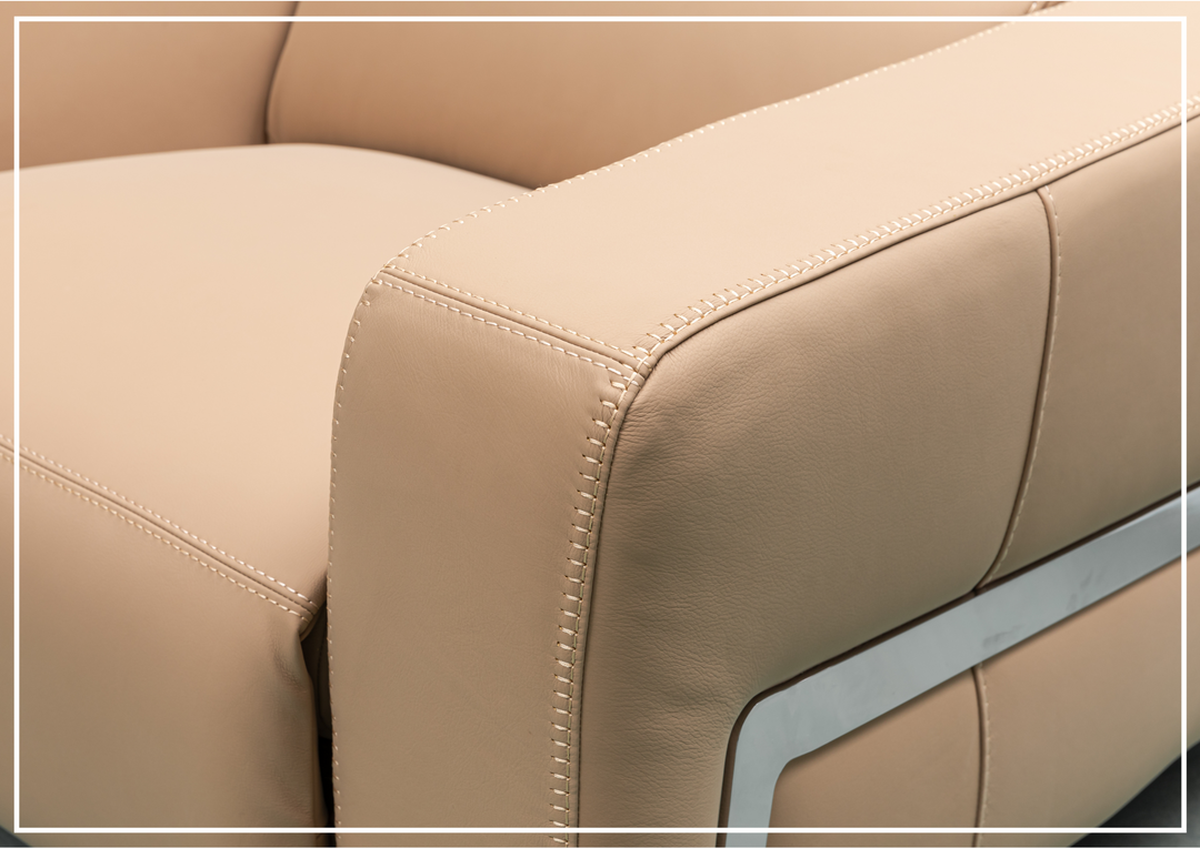 Klaussner Prestigio 3-Seater Top Grain Stone Wash Leather Reclining Sofa