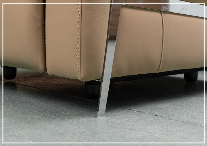 Gio Italia Prestigio 3-Seater Top Grain Stone Wash Leather Reclining Sofa