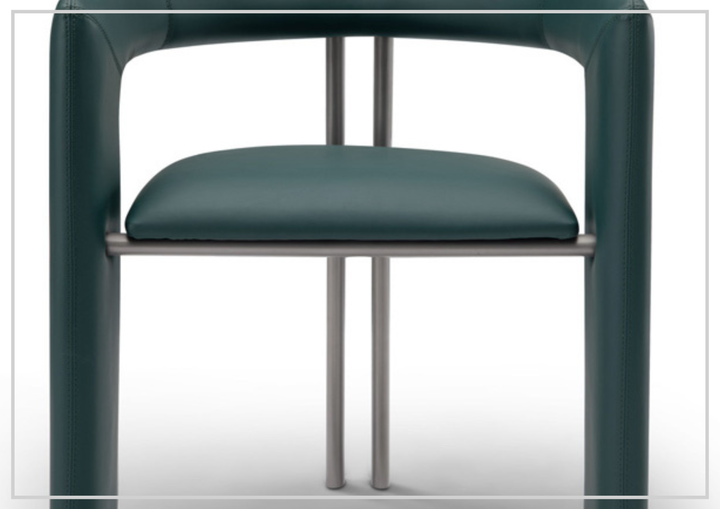 Purezza Accent Chair | Slate Gray Leather | Klaussner - SOFABED