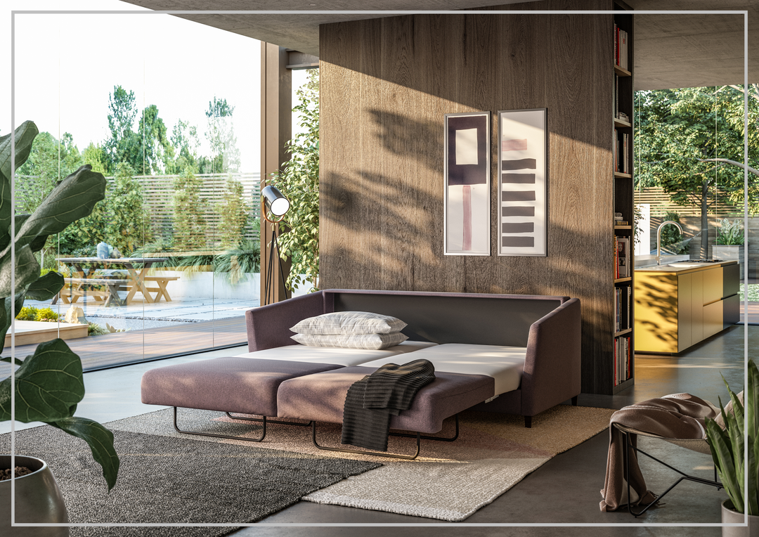 Luonto Erika Fabric Sofa Sleeper With Nest Mechanism-SOFABED
