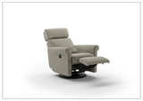 Rolled Fabric Power Recliner Chair with Adjustable Headrest