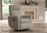 Rolled Fabric Power Recliner Chair with Adjustable Headrest