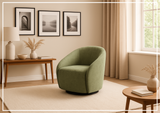 Luonto Regalia Fabric Swivel Accent Chair