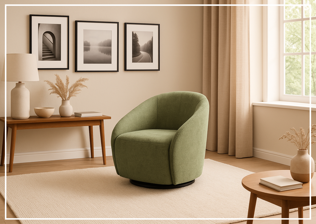 Luonto Regalia Fabric Swivel Accent Chair