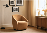 Luonto Regalia Fabric Swivel Accent Chair
