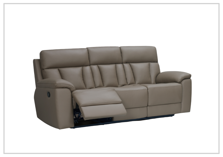Klaussner Radioso Manual Reclining Leather Living Room Set
