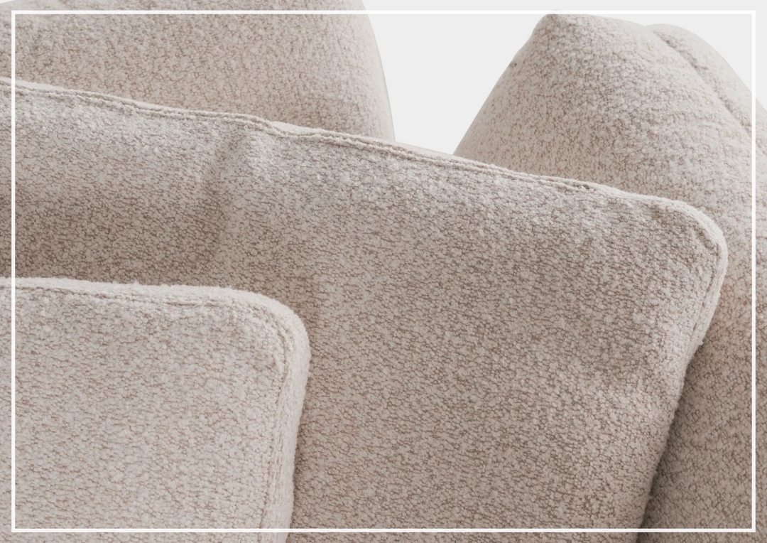 Klaussner Rivello White Fabric Sofa with Sloped Arms and Metal Legs