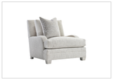Bernhardt Rollins Fabric Chair With Shaped Track Arm and Throw Pillow