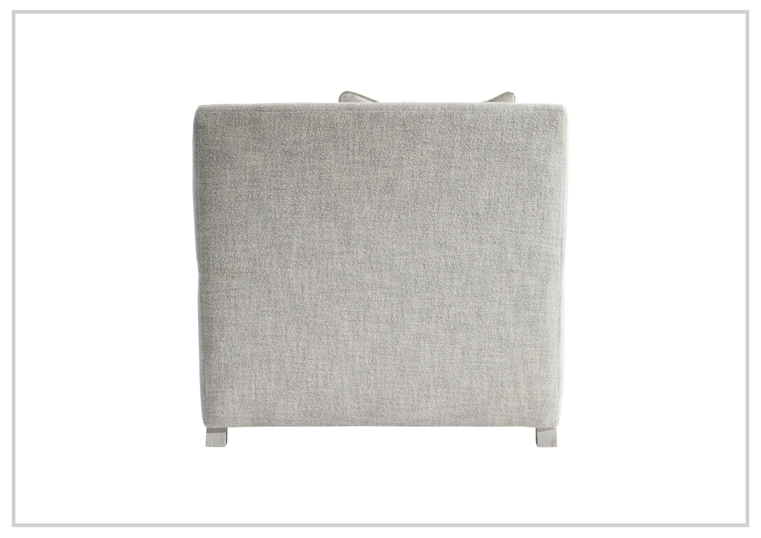 Bernhardt Rollins Fabric Chair With Shaped Track Arm and Throw Pillow