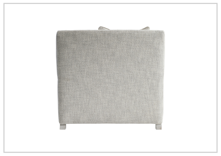 Bernhardt Rollins Fabric Chair With Shaped Track Arm and Throw Pillow