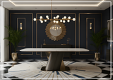 Klaussner Savona Dining Table With Beige Marble Finish - SOFABED