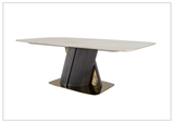Klaussner Savona Dining Table With Beige Marble Finish - SOFABED