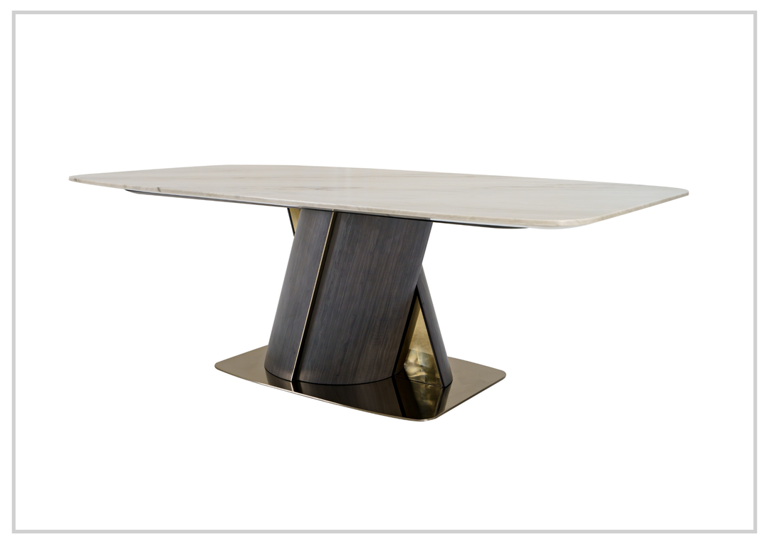 Klaussner Savona Dining Table With Beige Marble Finish - SOFABED