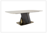 Klaussner Savona Dining Table With Beige Marble Finish - SOFABED