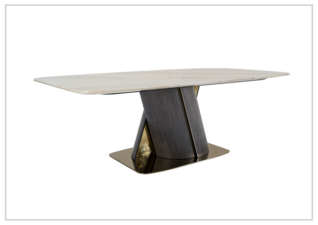 Klaussner Savona Dining Table With Beige Marble Finish - SOFABED