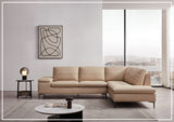 Decker L-Shaped Italian Leather Sectional Sofa